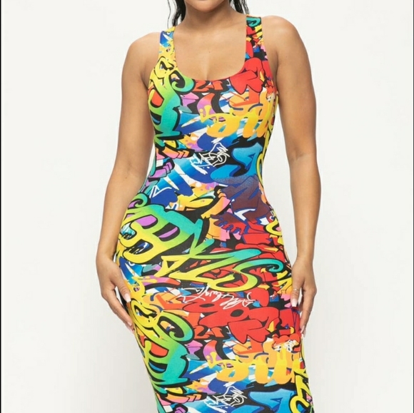 graffiti bodycon dress Skull Dresses Women Skeleton Bodycon Dress Kawaii 3d Print Colorful Hollow out Dresses Graffiti Vestido Sexy